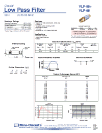 Datasheet VLF-95+ manufacturer Mini-Circuits